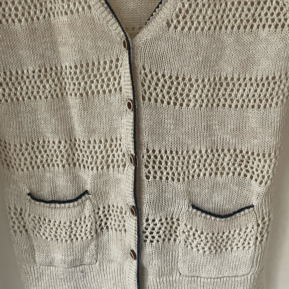 Lucky Brand Womens Size Small Button Down Knit Long Sleeve Cardigan Sweater - Picture 2 of 7